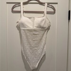 Gilly Hicks Cream Lace Bodysuit